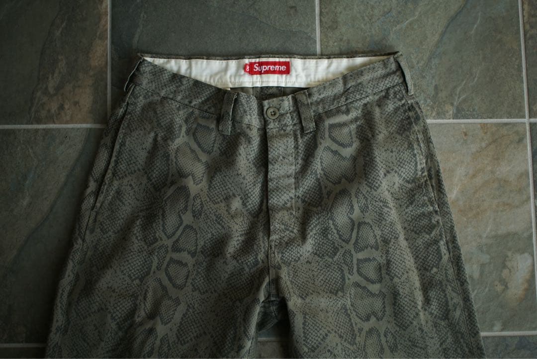 24ss Supreme Snake Print Chino Pant パイソン