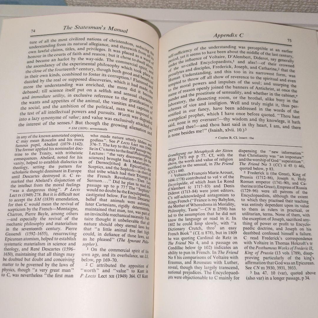 洋書 コールリッジ Coleridge 『政治家必携の書』英語版