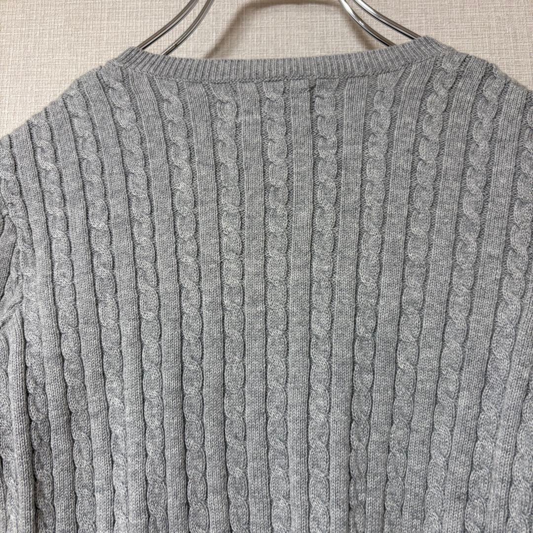 ポロラルフローレンコットンニットカーディガンキッズMグレー系