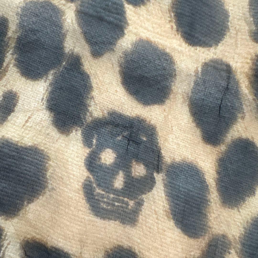 ALEXANDER McQUEEN シルク　大判ストール　スカル　レオパード豹柄