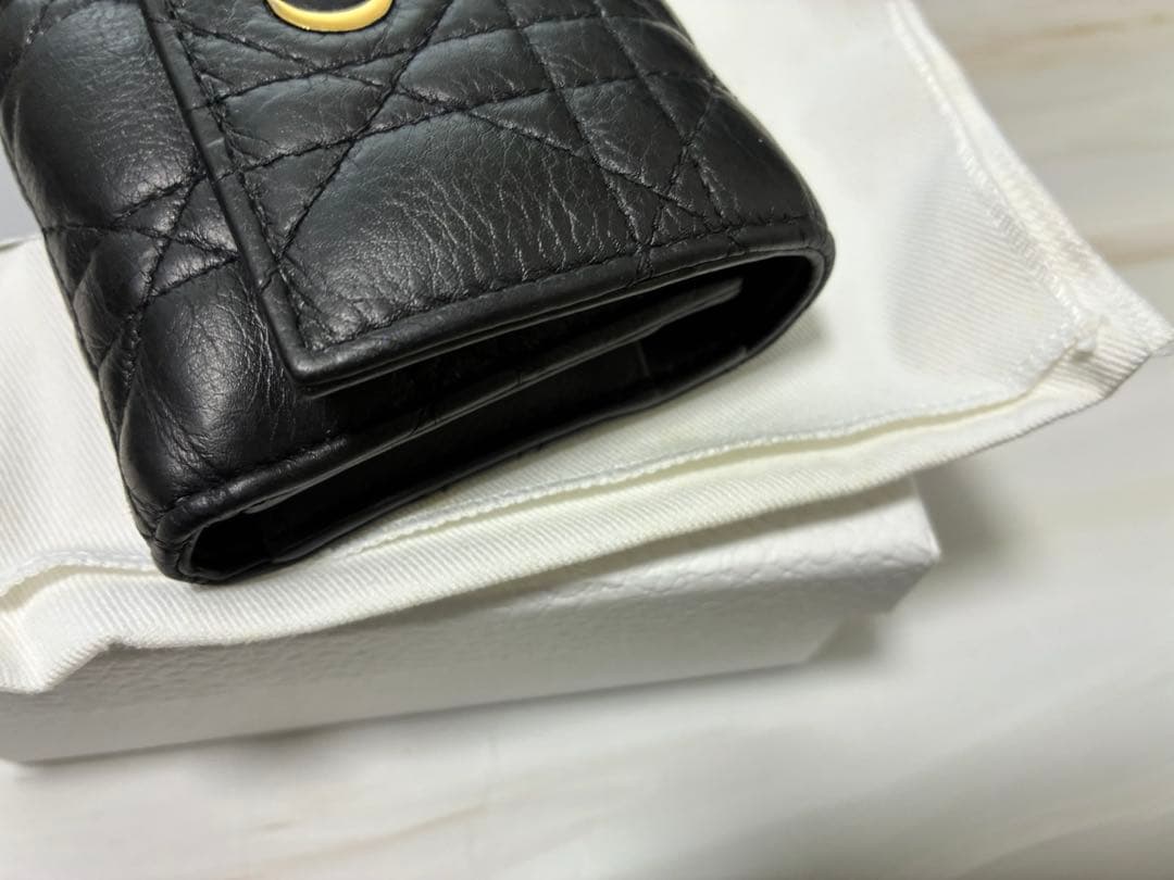 Dior Hibiscus ウォレット カロ ブラック 三つ折り財布