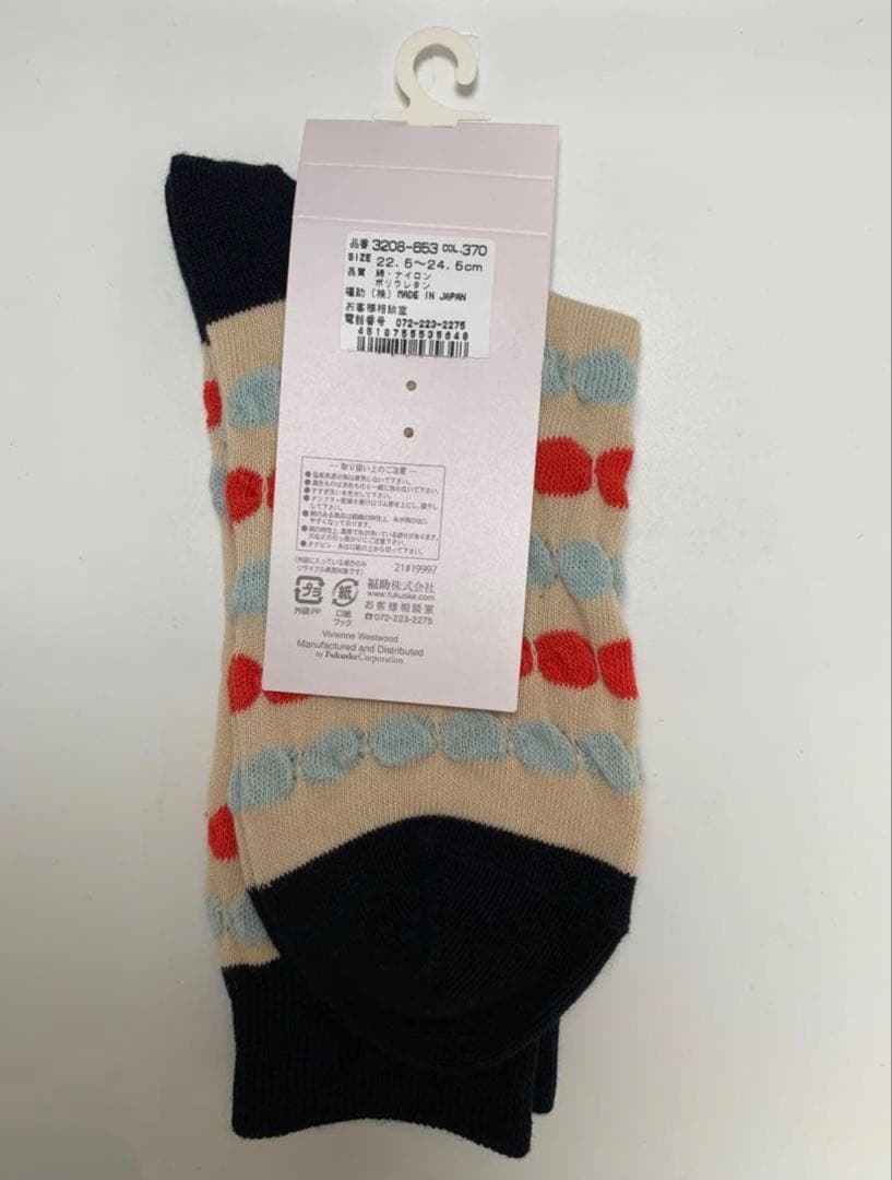 ヴィヴィアンウエストウッドレディースTOWELDOTORBクルーソックス3点新品