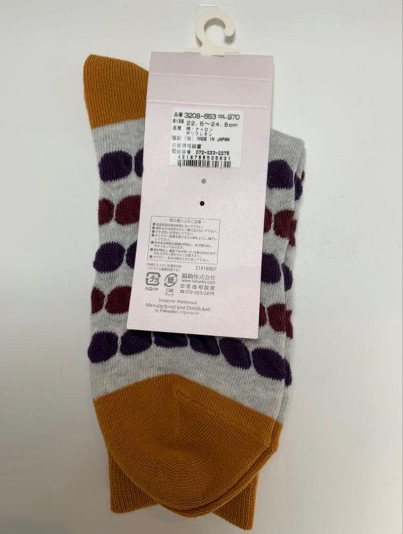 ヴィヴィアンウエストウッドレディースTOWELDOTORBクルーソックス3点新品