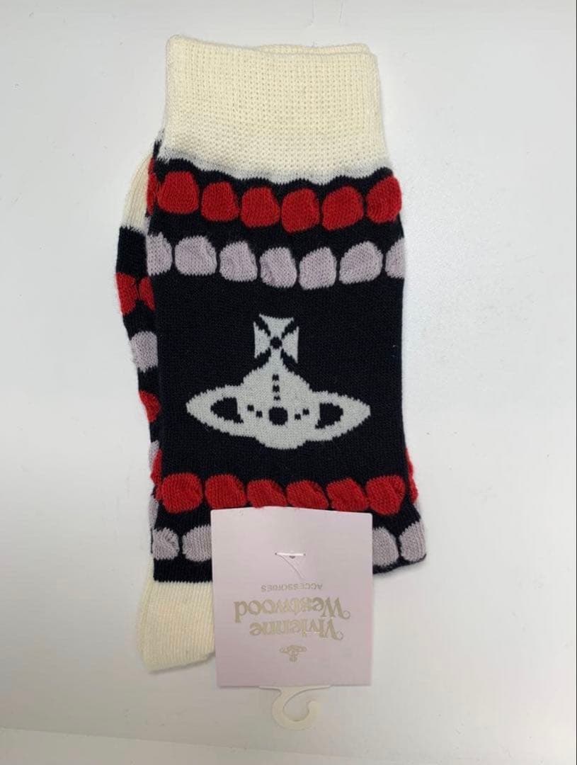 ヴィヴィアンウエストウッドレディースTOWELDOTORBクルーソックス3点新品
