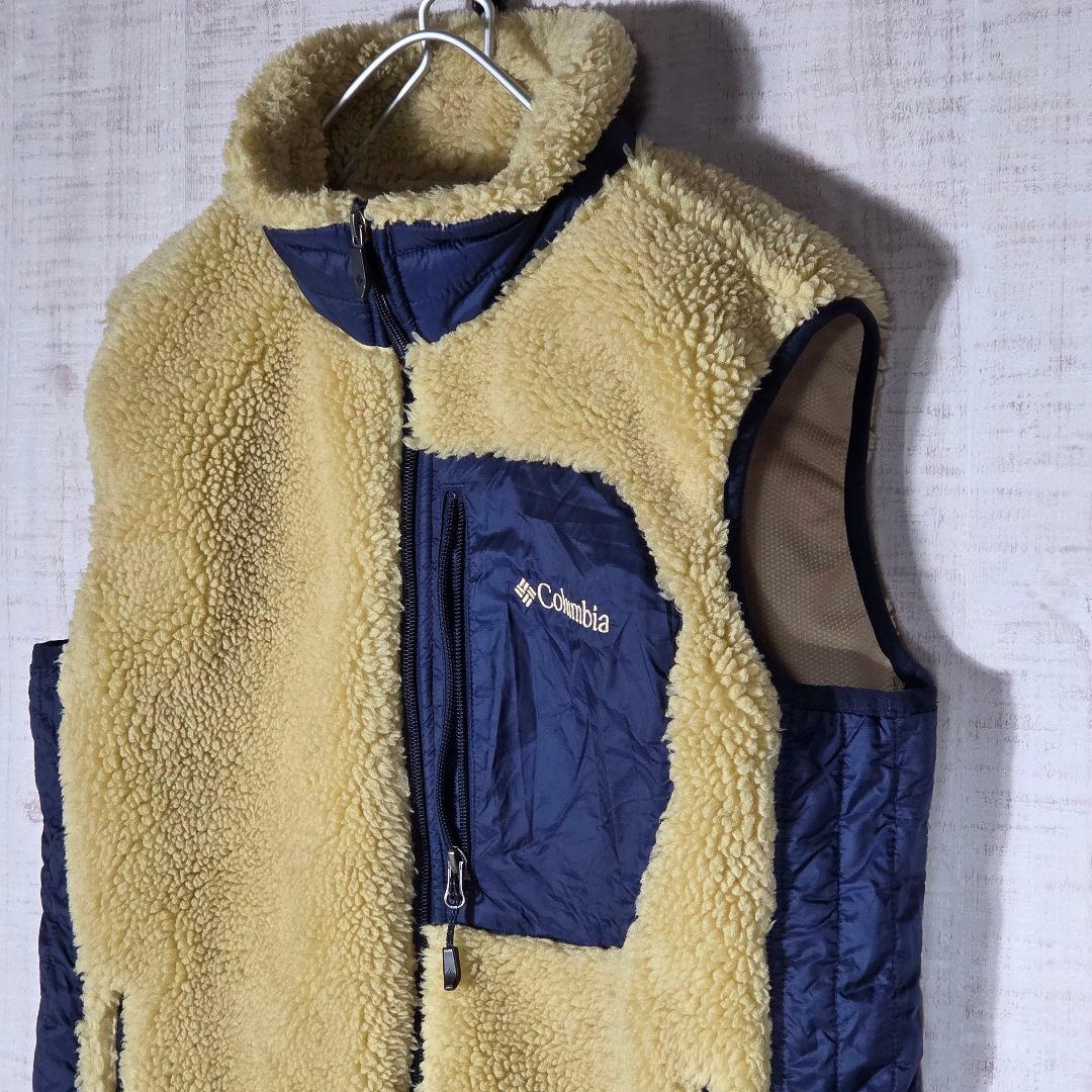 あ*い様 美品✨️コロンビア ボアフリース ベスト 防風 オムニウインド ベージ