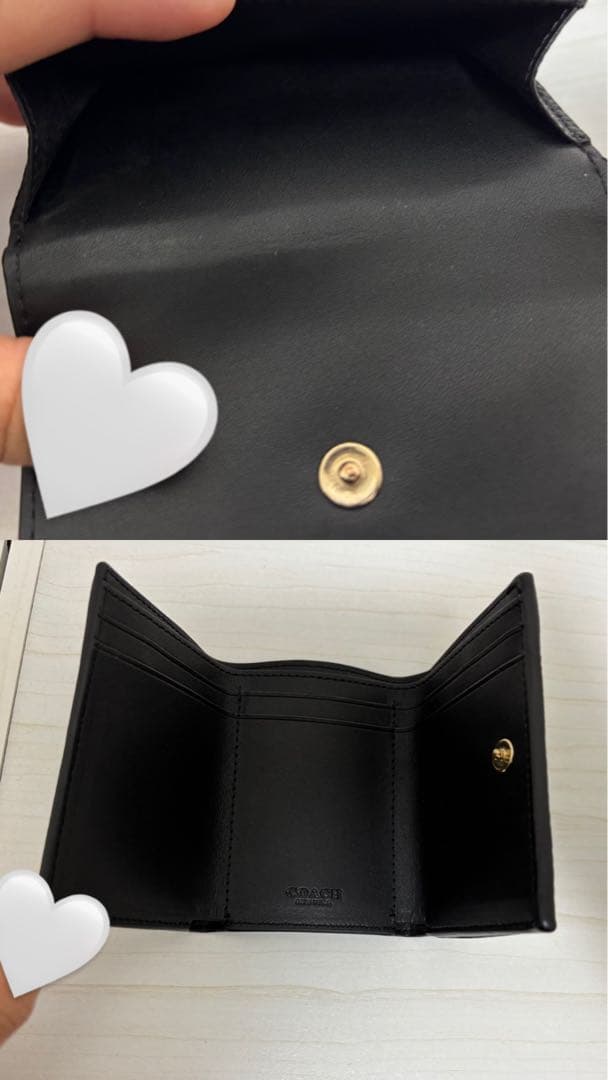 【美品】ミニ トライフォールド ウォレット　coach