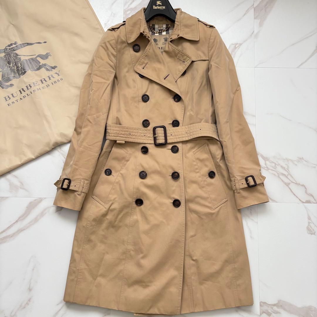 希少◆BURBERRY CHELSEA LONG トレンチコート ベルト付 L
