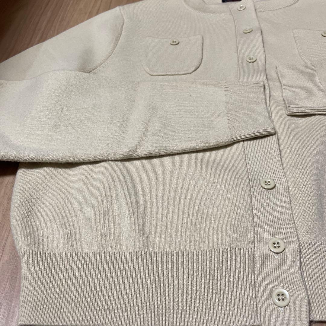 CABaN コットンカシミヤ クルーネックカーディガン xs ベージュ