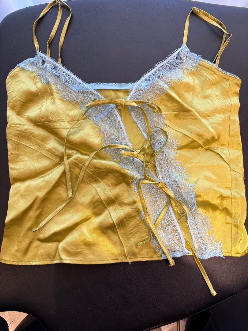 Lace Docking Satin Camisole メゾンスペシャル