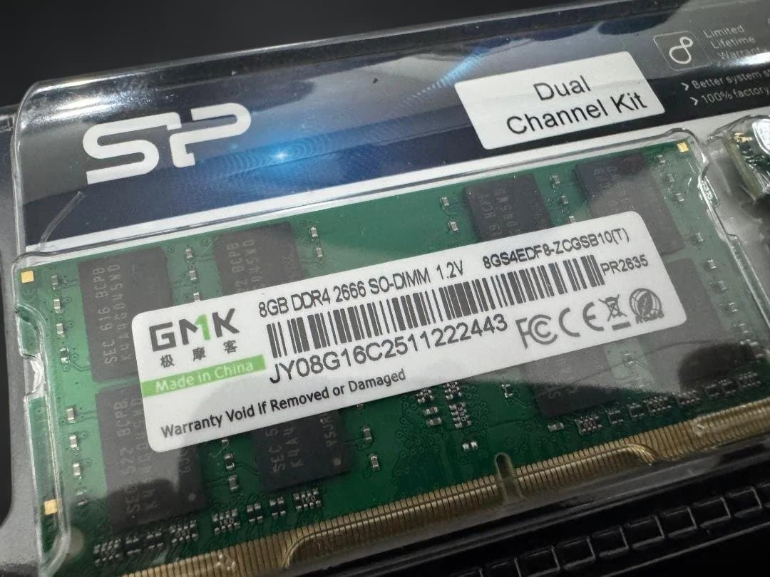 GMKTEC 取外品 DDR4 2666 8GB×2枚 メモリ