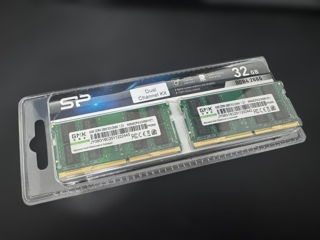GMKTEC 取外品 DDR4 2666 8GB×2枚 メモリ
