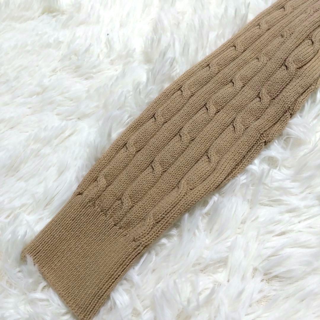 近年 ポロラルフローレン カーディガン ケーブルニット コットン ポニー刺繍 M