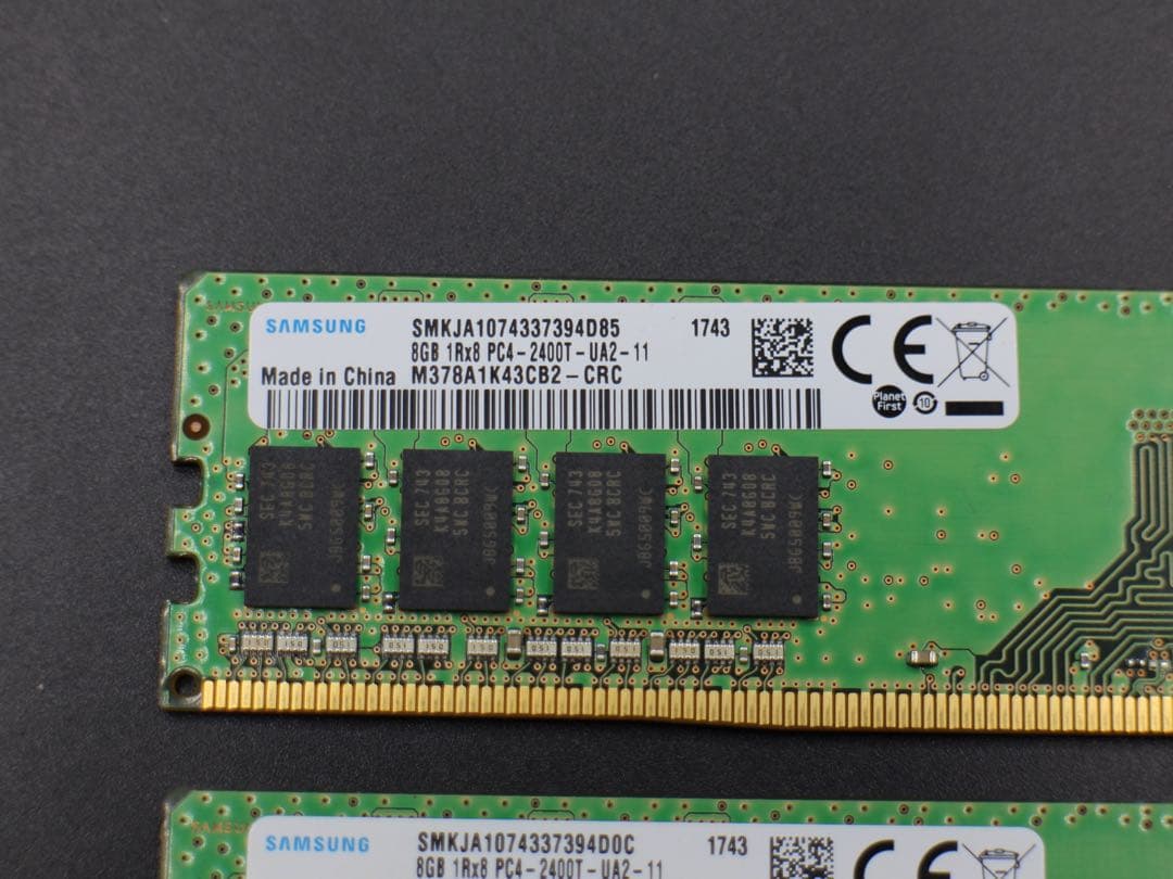 SAMSUNG DDR4 メモリ 16GB（8GB×2枚）PC4-2400T