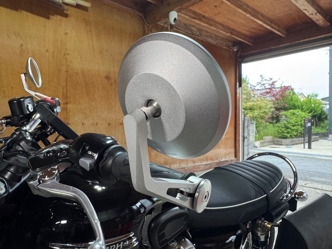 トライアンフTECバーエンドミラー　Bonneville T120 T100