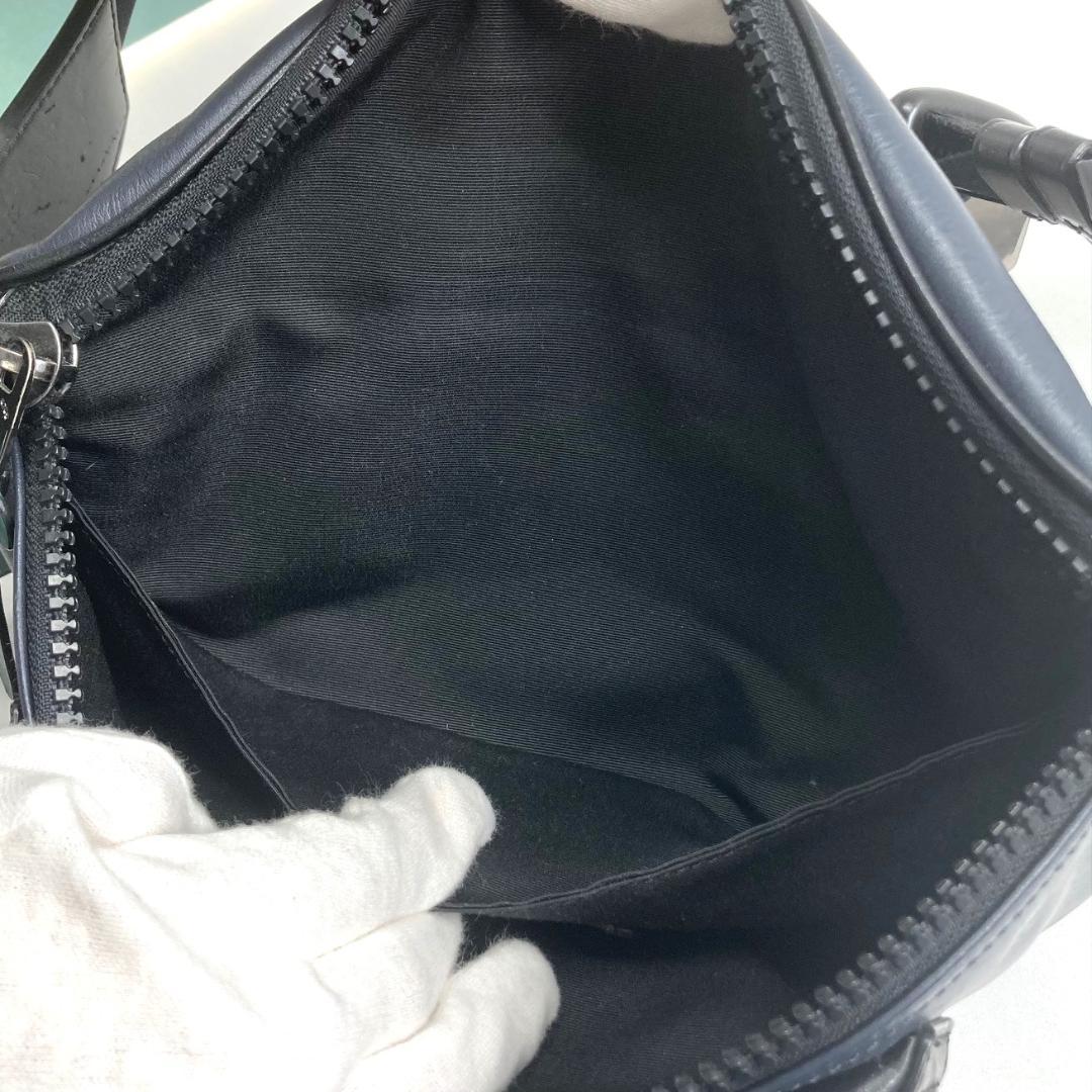 COACH コーチ ボディバッグ ウエストポーチ レザー　ブラック　ネイビー