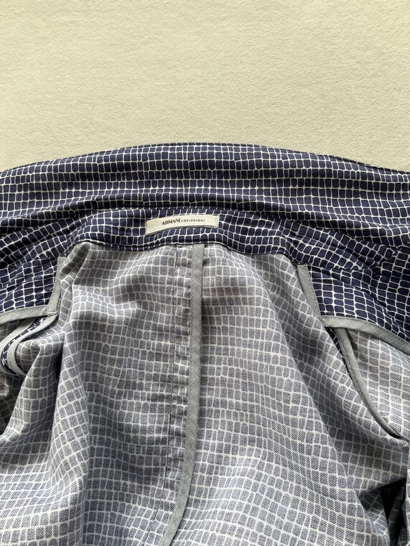 ARMANI COLLEZIONI チェック柄 テーラードジャケット50 L