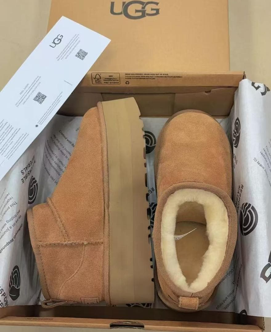 UGG クラシック ウルトラミニ プラットフォーム 厚底 ムートンブーツ