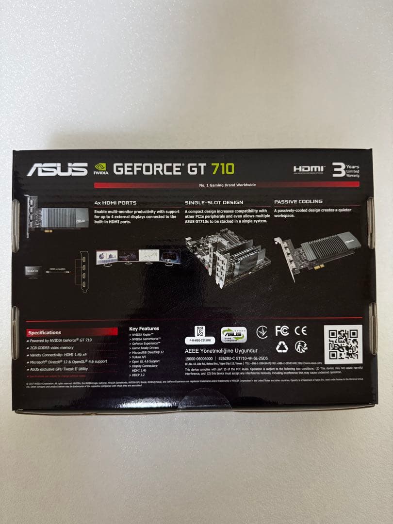 ☆【新品・未開封】ASUS GT710-4H-SL-2GD5 HDMI×4