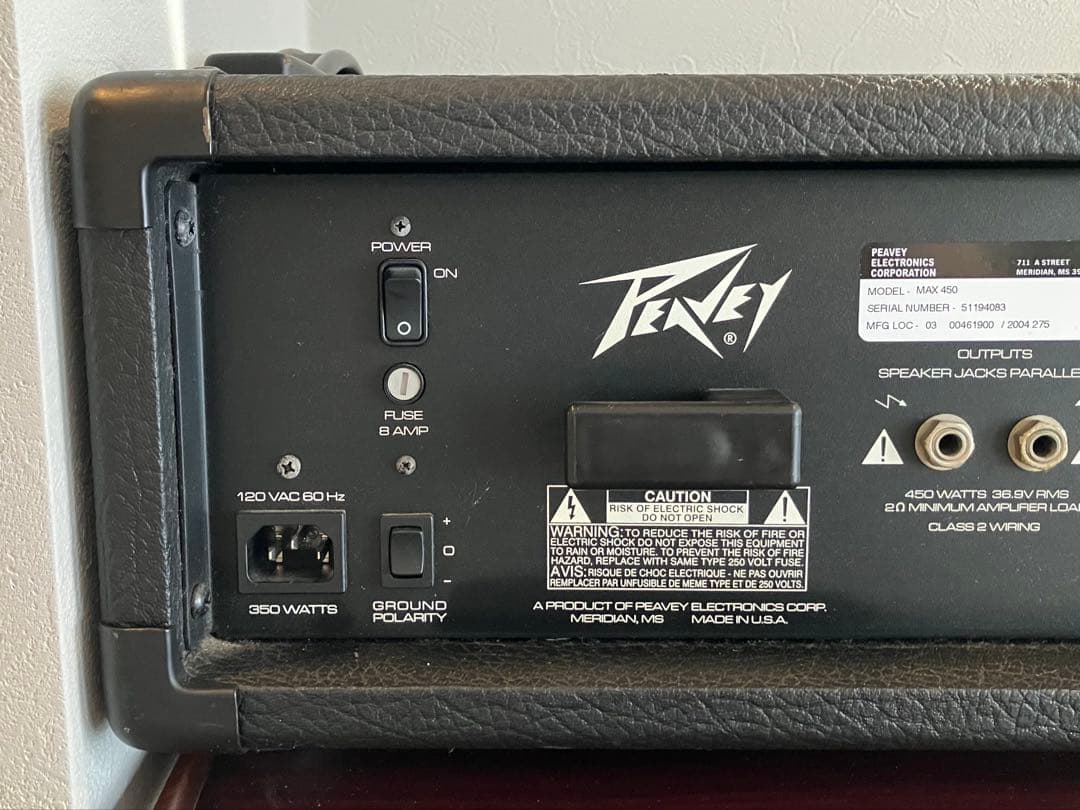 Peavey ピーヴィー ベースアンプ ヘッド MAX450【ジャンク】
