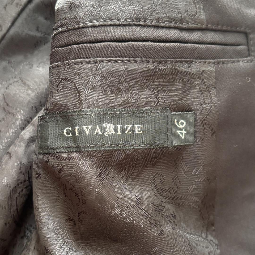 新品 CIVARIZE テーラードジャケット ダブルジップ ライダース 46 黒