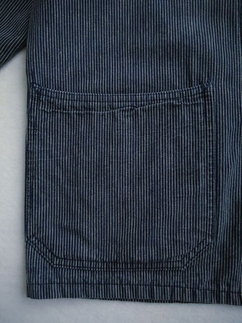 シュガーケーン 9oz インディゴストライプ ワークコート SC13527 M