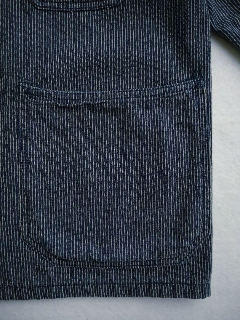 シュガーケーン 9oz インディゴストライプ ワークコート SC13527 M