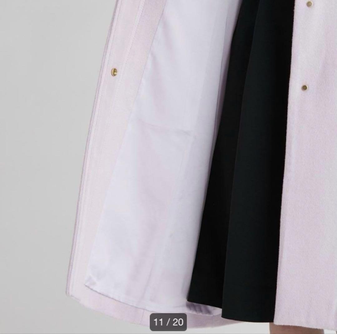 美品 CELFORD セルフォード ノーカラーコート ピンク 36