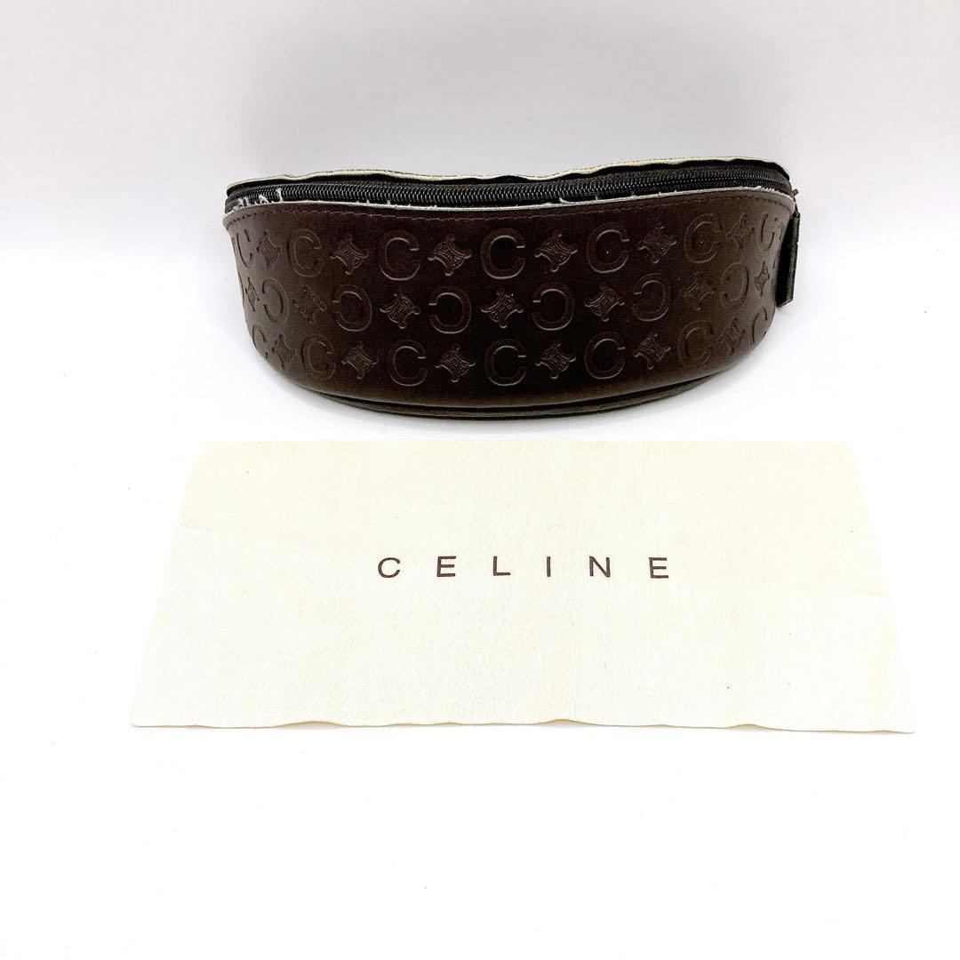 美品✨CELINE セリーヌ サングラス トリオンフ サイドロゴ ブラウン 度無