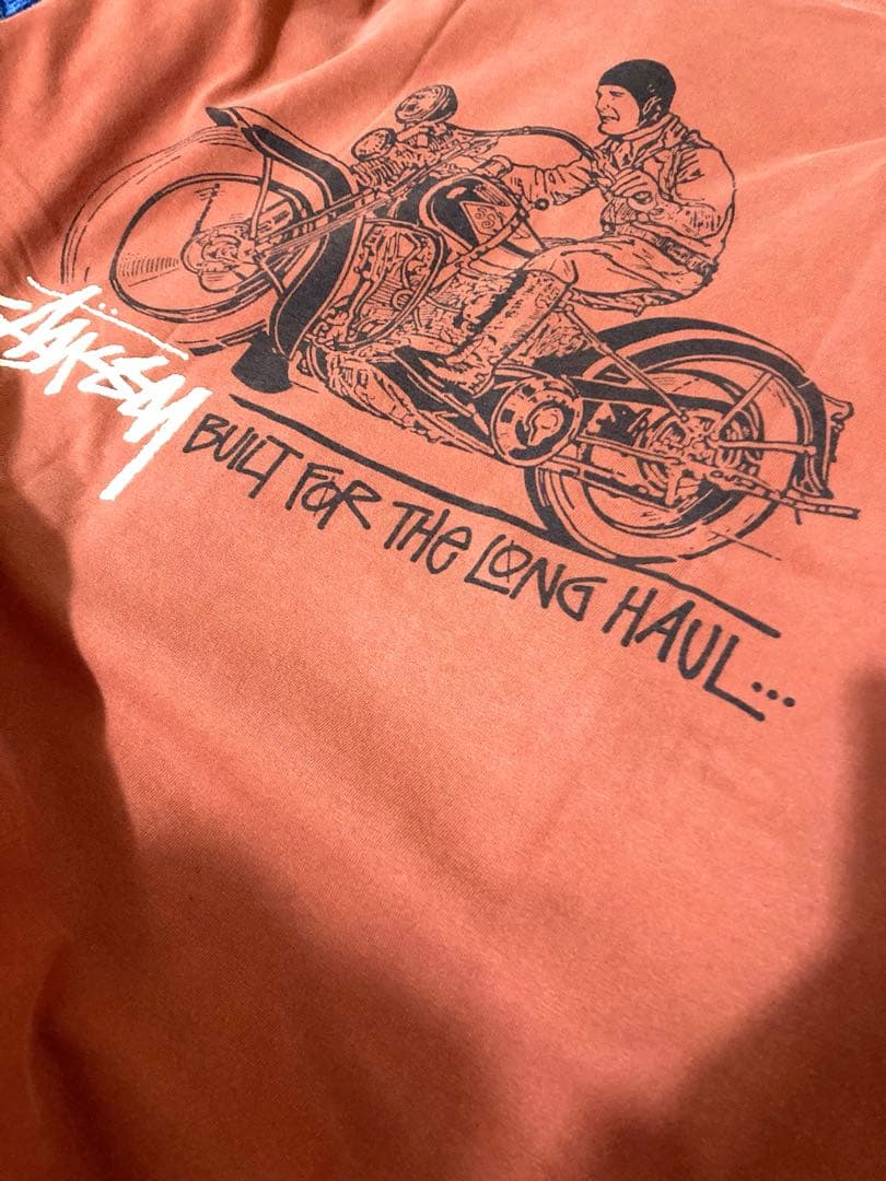 old stussy 黒タグ　80's 希少ハーレー　Tシャツ