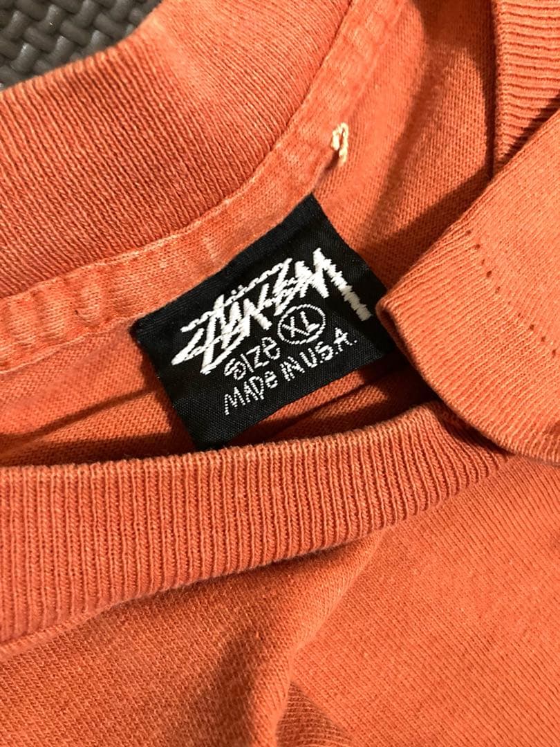 old stussy 黒タグ　80's 希少ハーレー　Tシャツ