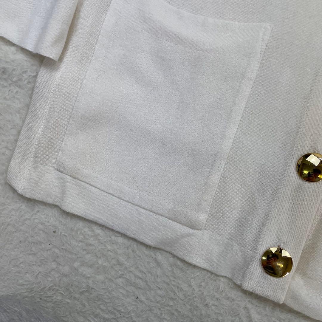 vintage Yves Saint Laurent ホワイトカーディガン