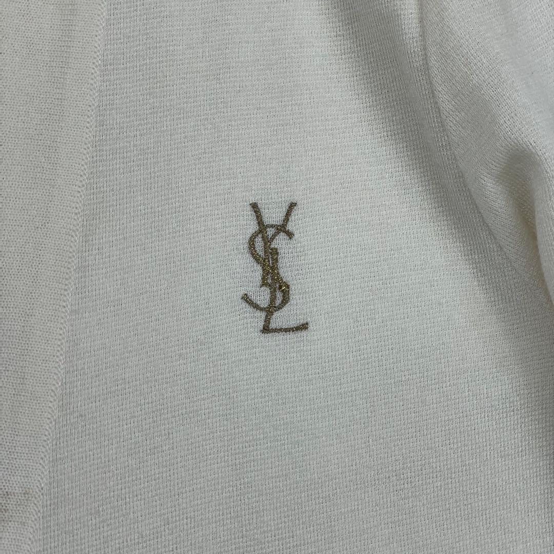 vintage Yves Saint Laurent ホワイトカーディガン