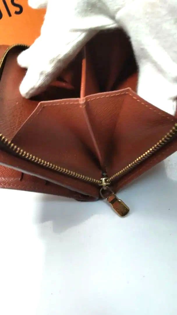 ❣️美品❣️ルイヴィトン 折りたたみ財布 モノグラム 茶色 コンパクトジップ