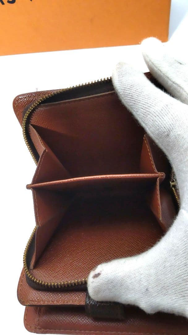 ❣️美品❣️ルイヴィトン 折りたたみ財布 モノグラム 茶色 コンパクトジップ
