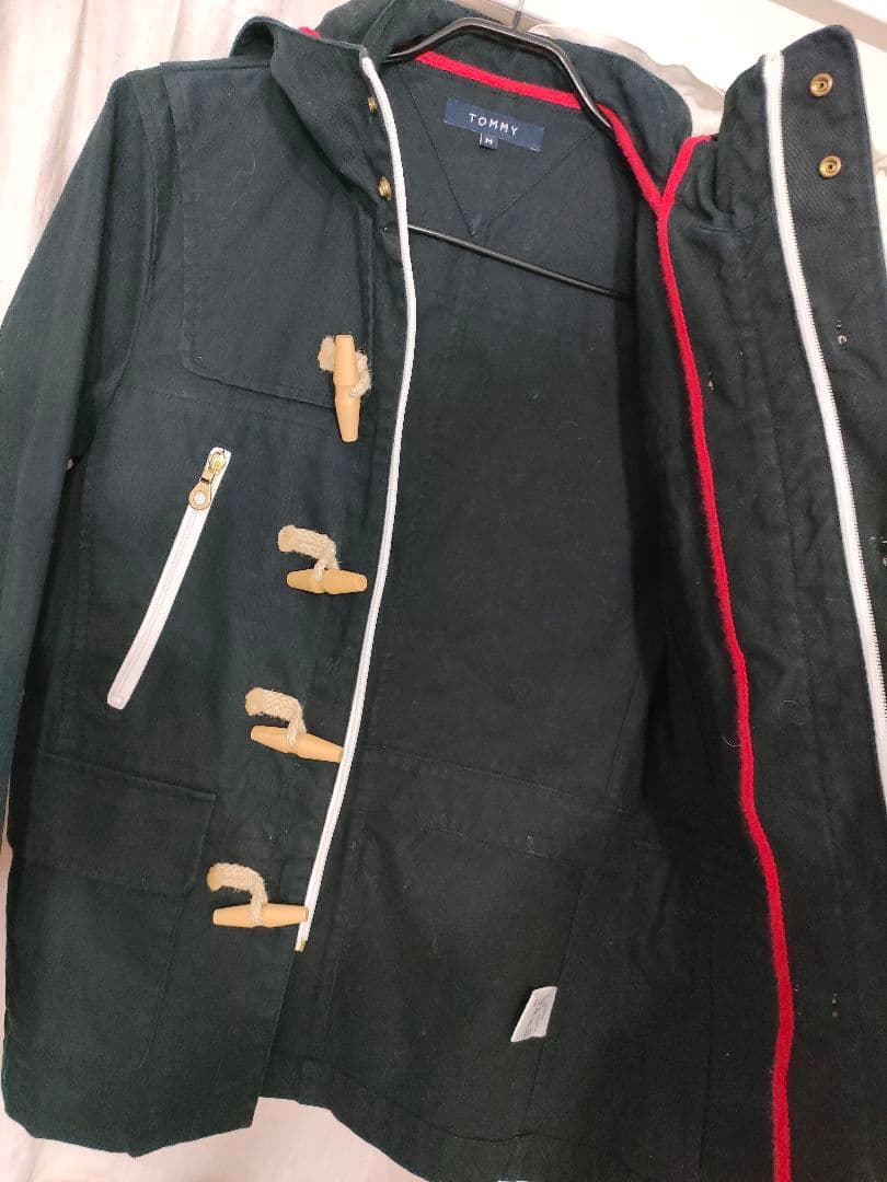 超美品☆ トミーヒルフィガーダッフルコートＭ黒　上品