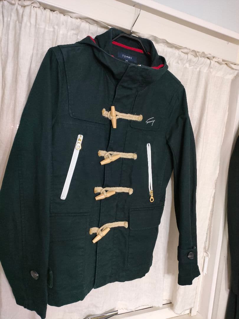 超美品☆ トミーヒルフィガーダッフルコートＭ黒　上品