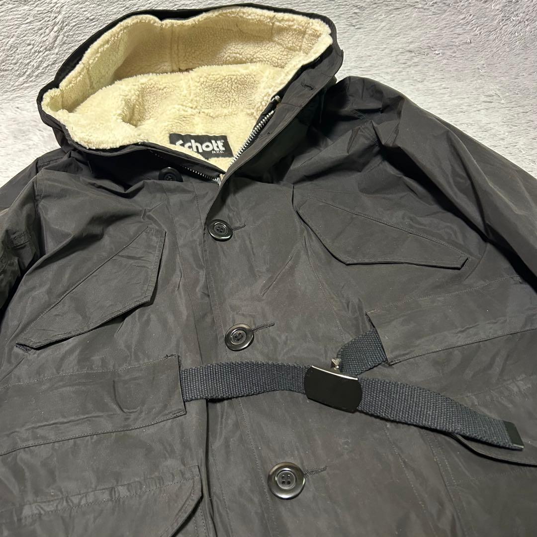schott ショット　モッズコート　ナイロンミリタリーコート　ライナー付き　L