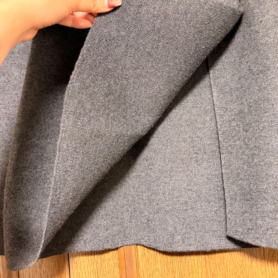【超美品】ZARA ザラ ブローチ付き ニットブレザー XL グレー