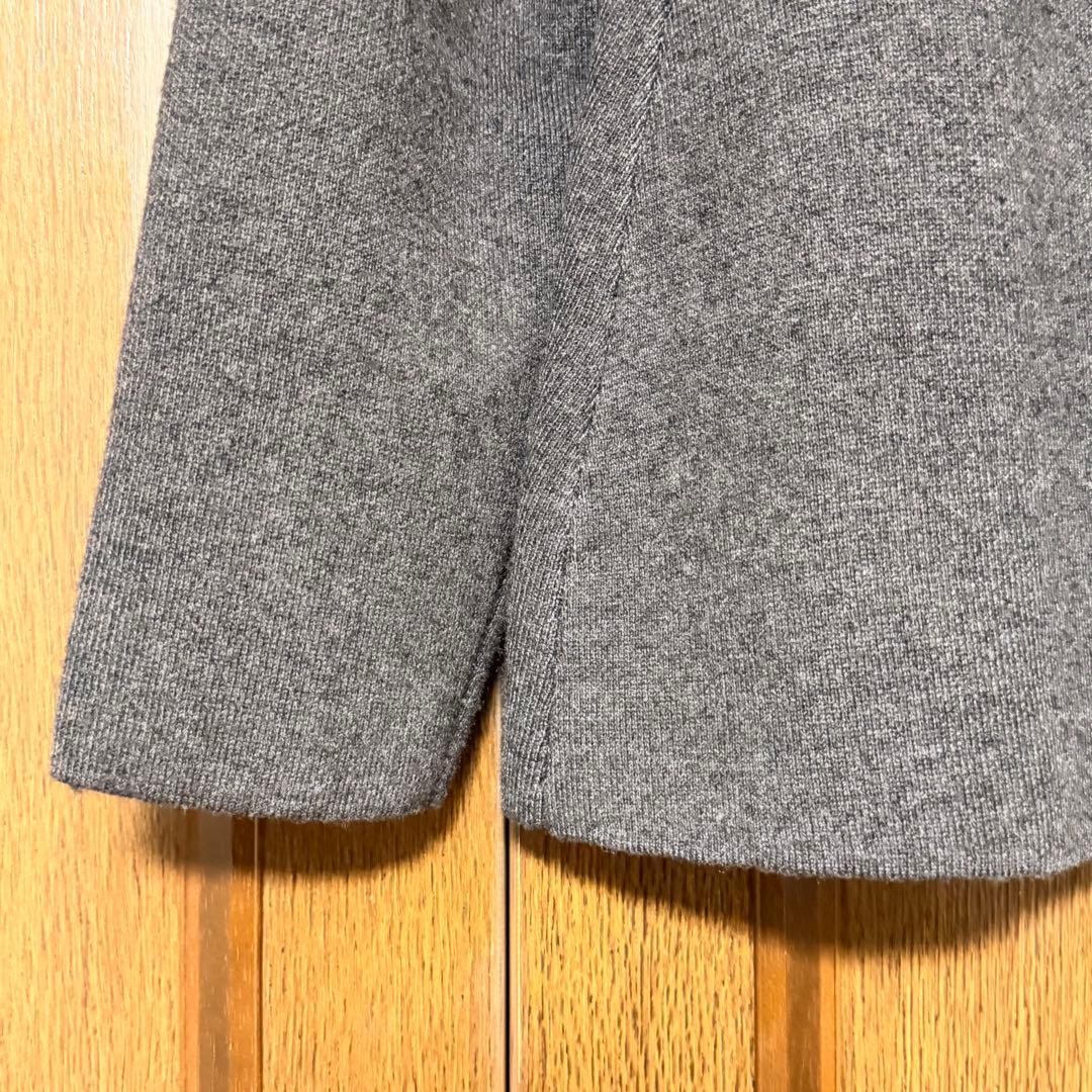 【超美品】ZARA ザラ ブローチ付き ニットブレザー XL グレー