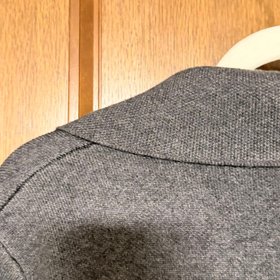 【超美品】ZARA ザラ ブローチ付き ニットブレザー XL グレー