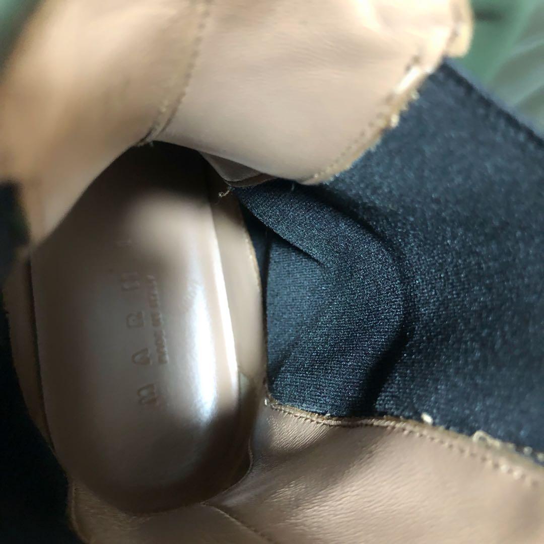 マルニ MARNI PABLO チェルシーブーツ　ナッパレザー　カーキ