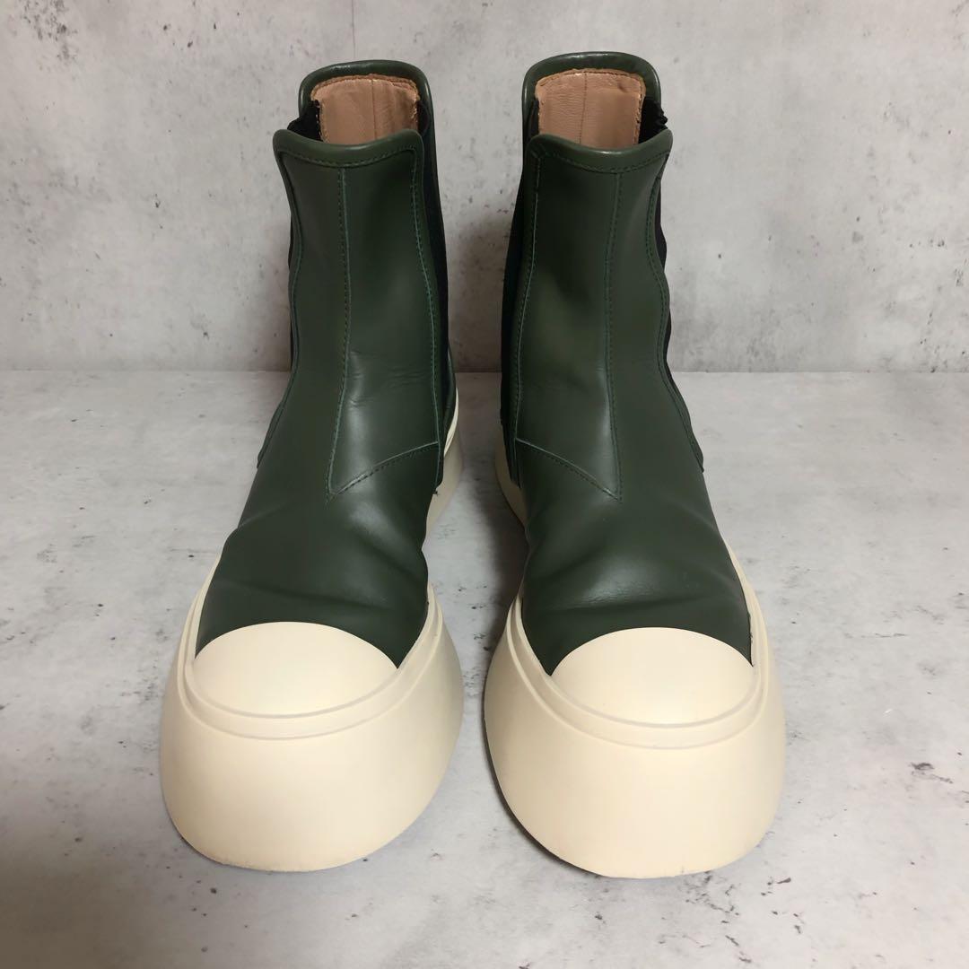 マルニ MARNI PABLO チェルシーブーツ　ナッパレザー　カーキ
