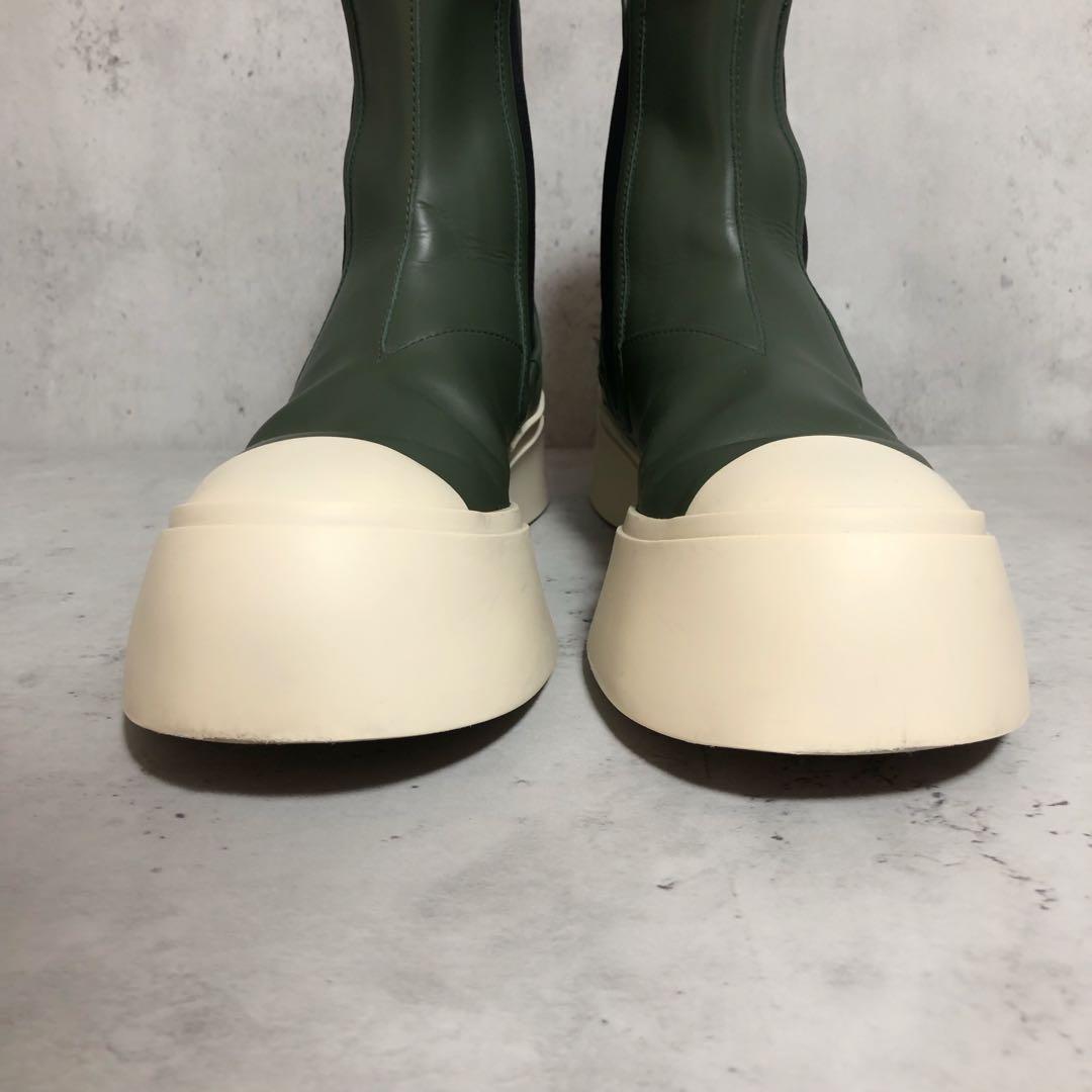 マルニ MARNI PABLO チェルシーブーツ　ナッパレザー　カーキ