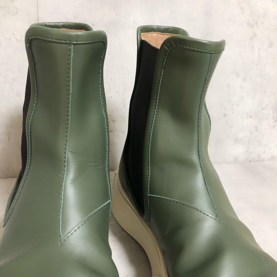 マルニ MARNI PABLO チェルシーブーツ　ナッパレザー　カーキ
