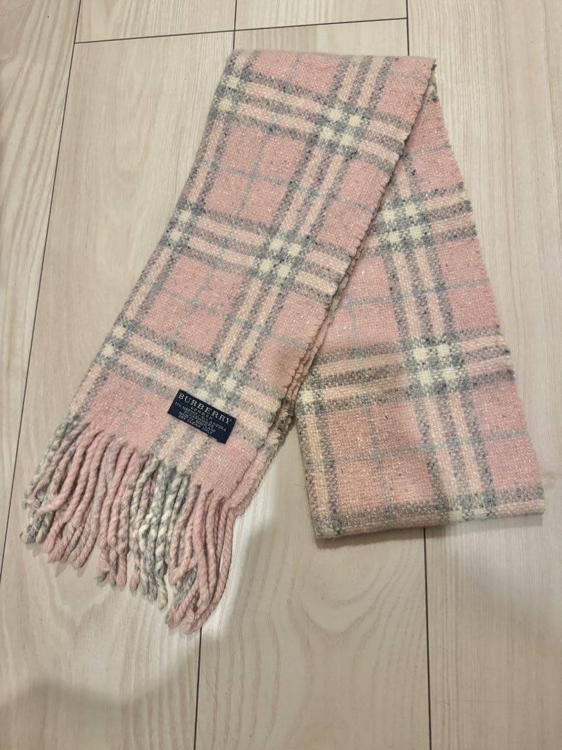 【激レア】BURBERRY LONDON ピンクノバチェック マフラー