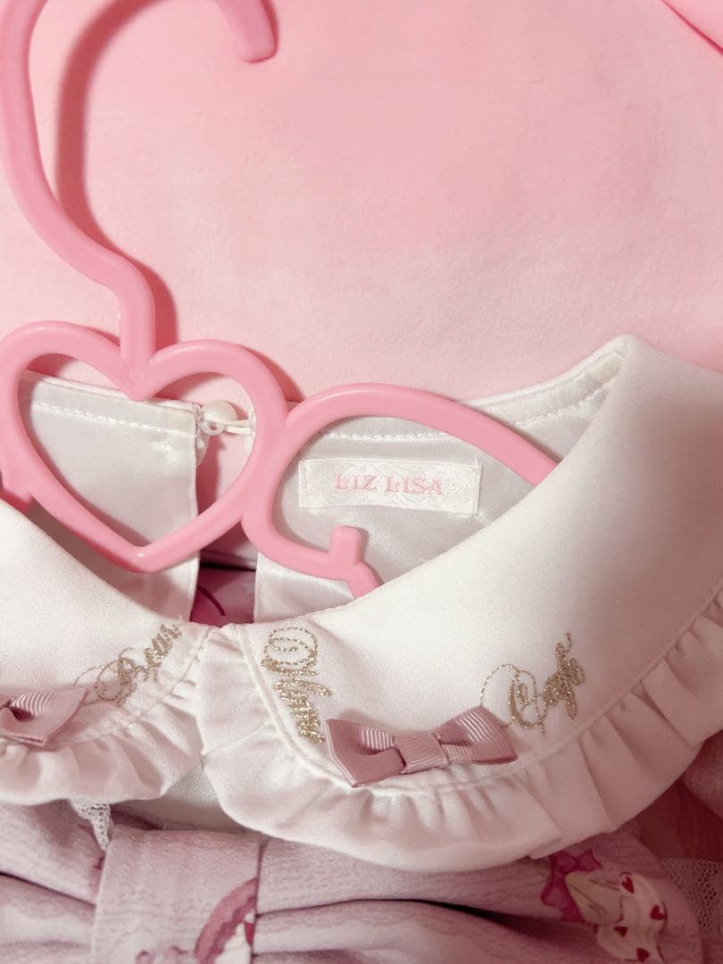 ♥ LIZLISA whip bare 柄ワンピース ピンク ♥