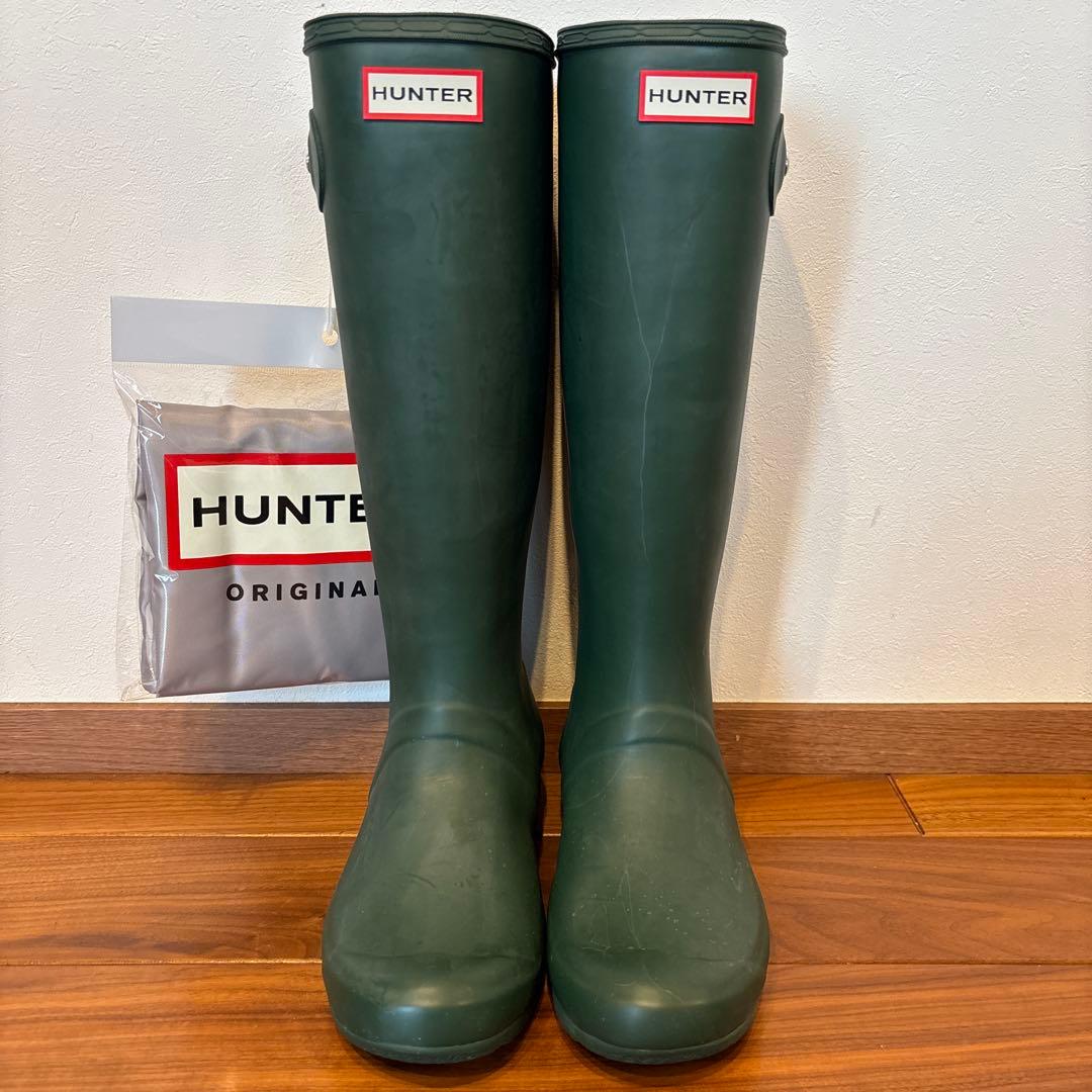 HUNTER レインロングブーツ　US7/UK5 / EU38/23.5〜24㎝