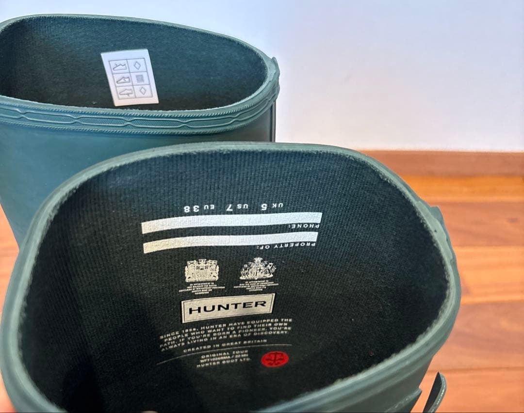 HUNTER レインロングブーツ　US7/UK5 / EU38/23.5〜24㎝