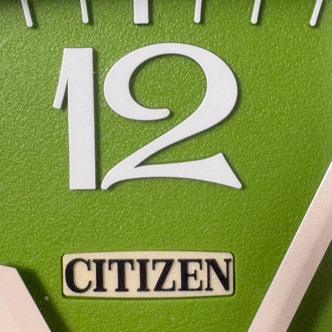 CITIZEN 抹茶色 掛時計 4MG285 昭和レトロポップ クォーツ動作確認