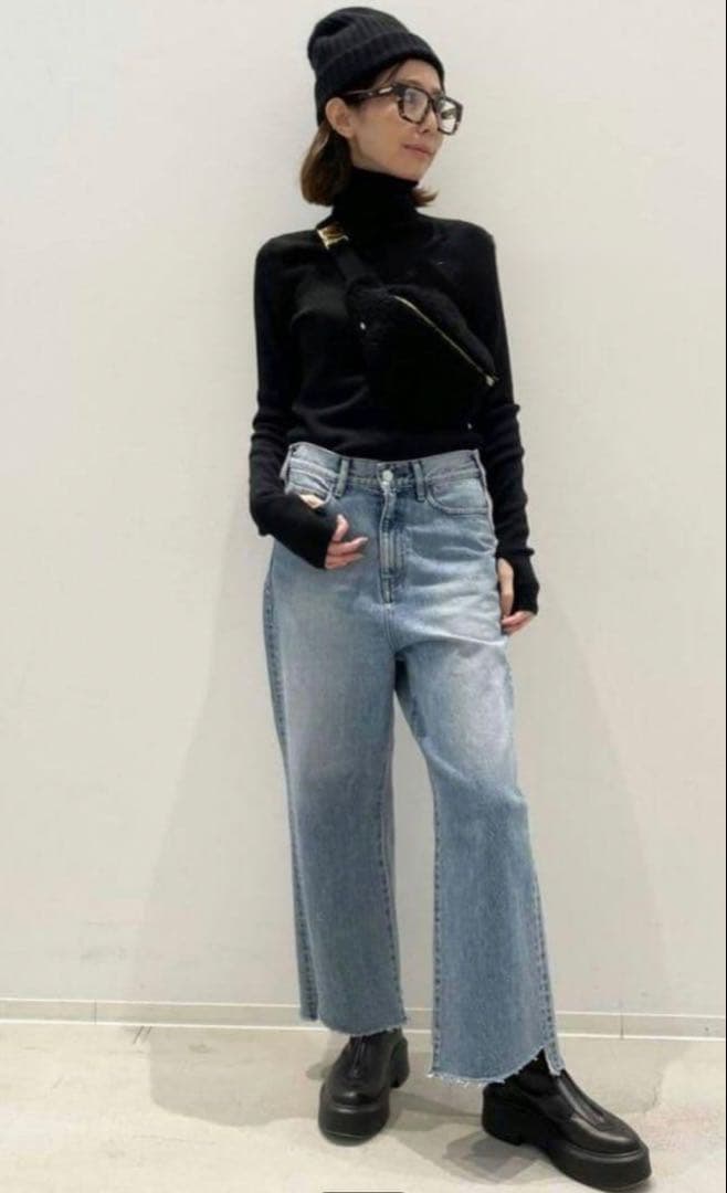 パンツ L'Appartement cropped wide denim 26